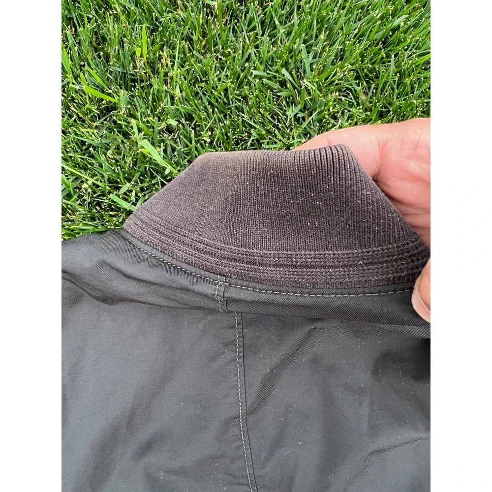 Tommy Bahama Mens Full Zip‎ Harrington Jacket Black Nautical Lining Stand Collar